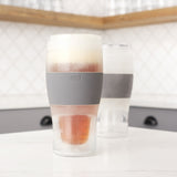 Beer FREEZE Cooling Cup in Gray, Set of 2