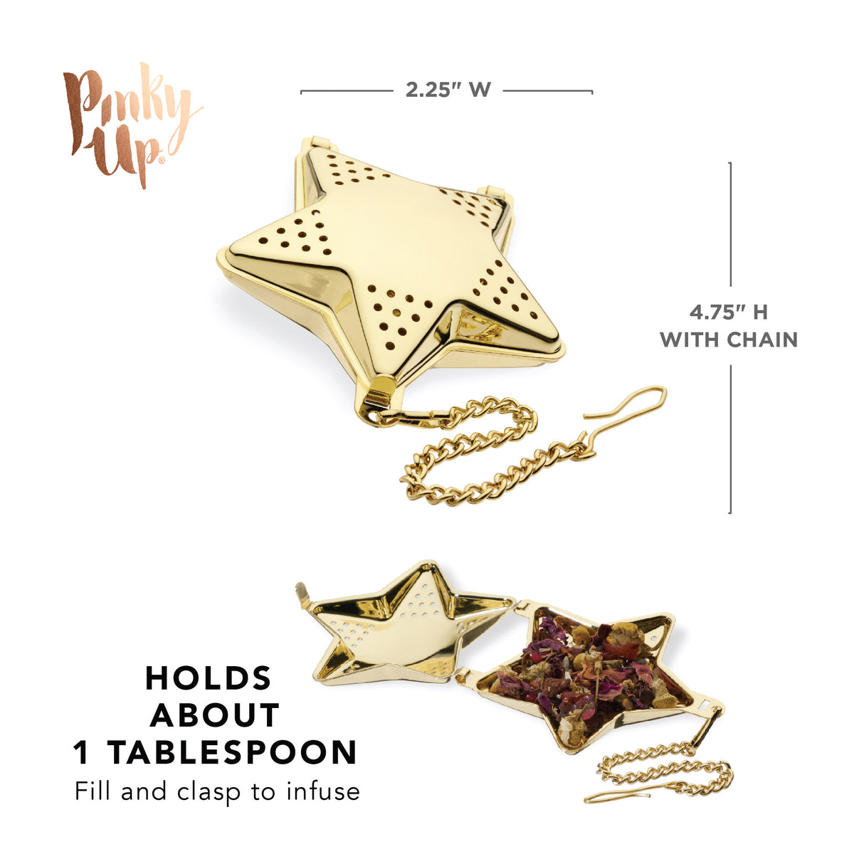 Star Tea Infuser in Gold