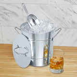 Galvanized Metal Ice Bucket with Scoop