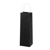 Single Bottle Kraft Bag with Handle in Black