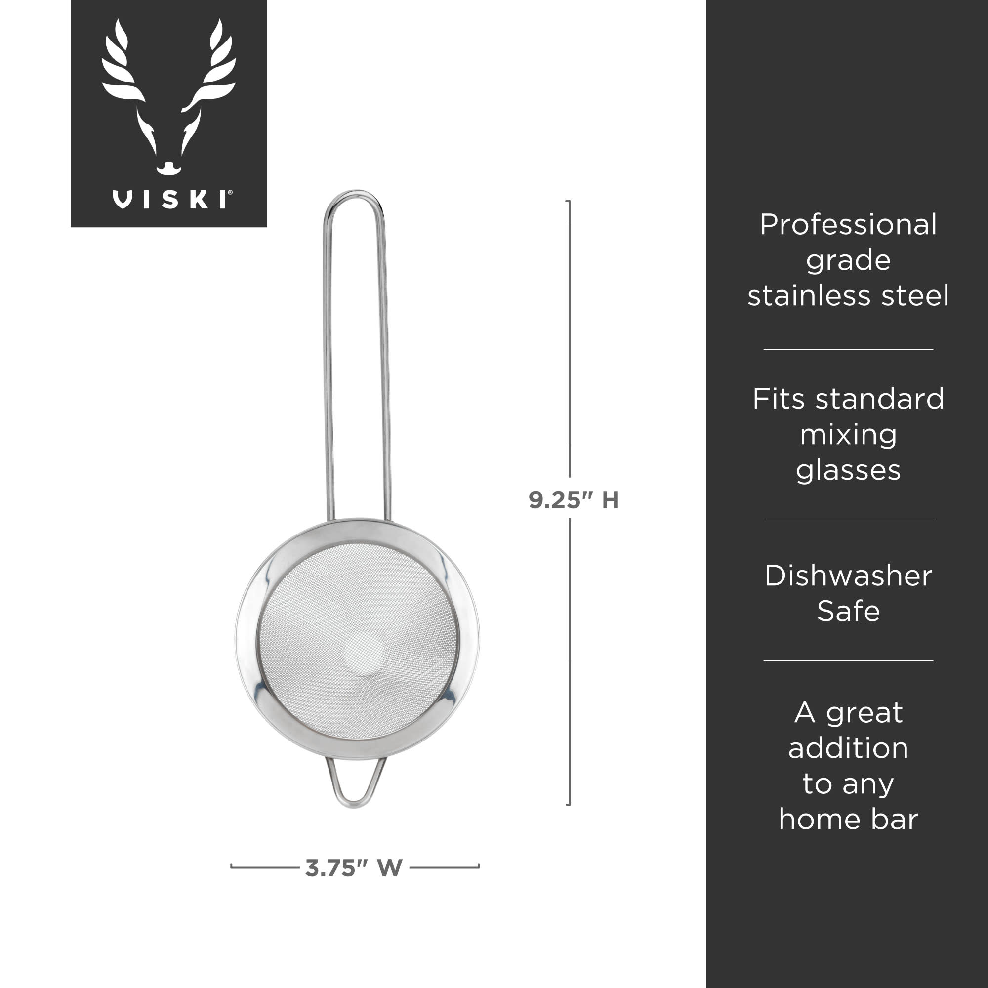 Viski Mesh Cone Strainer