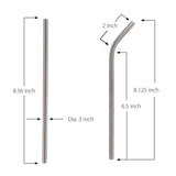 Stainless Steel Straws with Travel Case, Set of 5