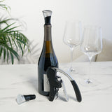 Lever Corkscrew and Stoppers, Set of 3