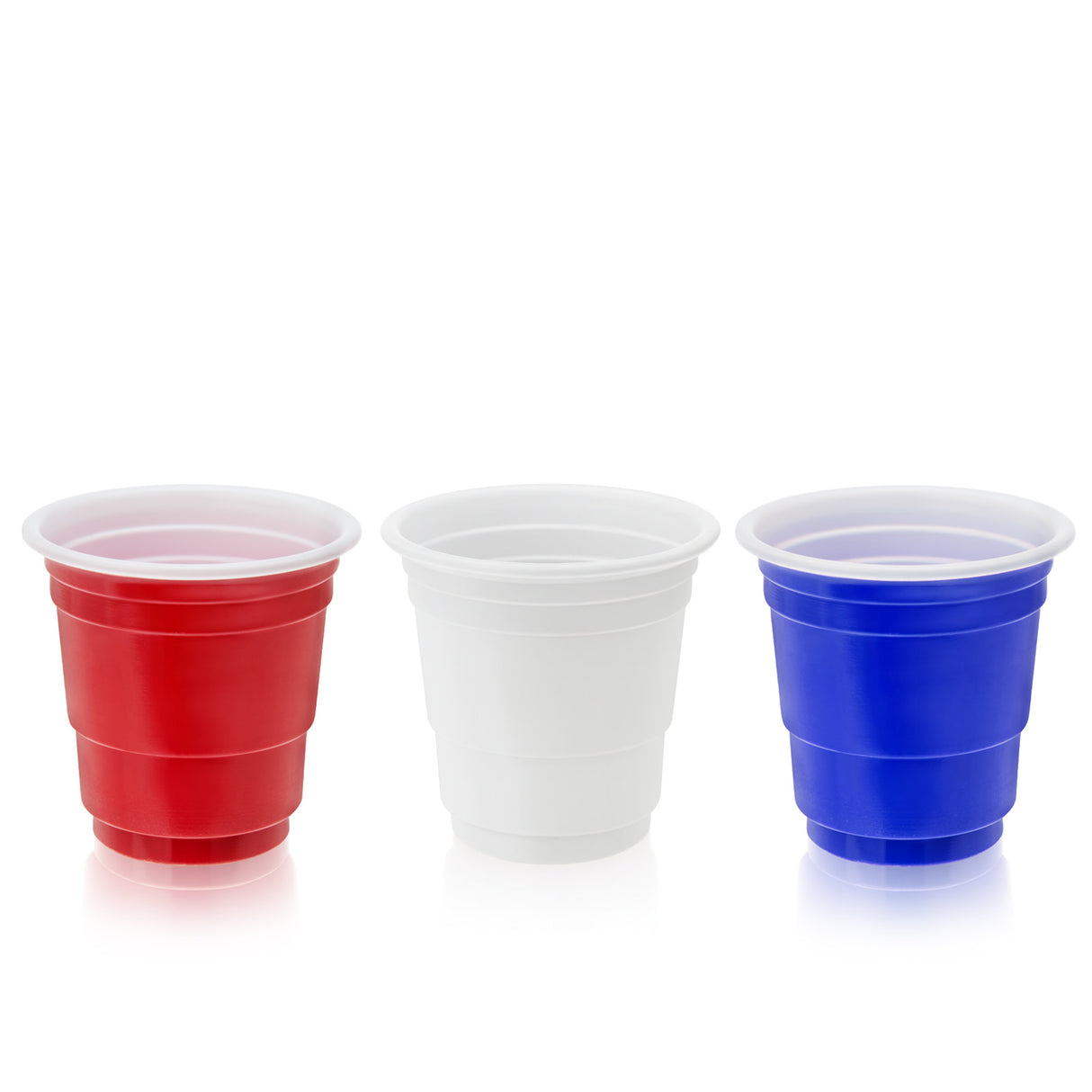Party 1.75 oz Lil’ Liberties Mini Plastic Shot Cups in Red, White & Blue, Set of 20