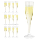 Party Plastic Champagne Flutes in Clear, 12ct