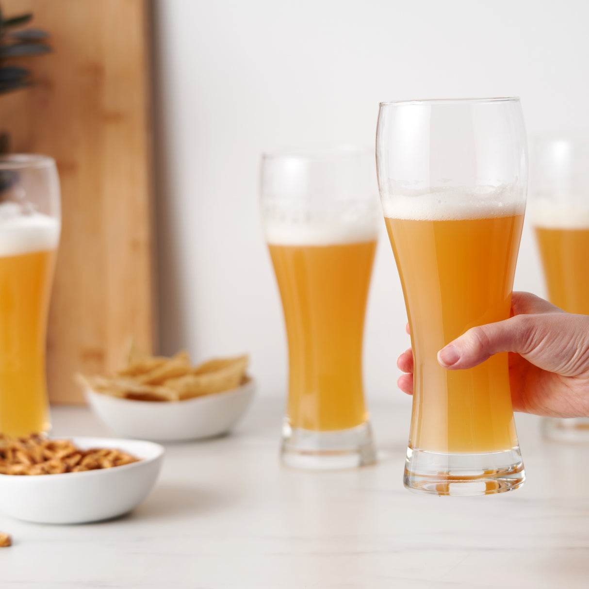 Wheat Beer Glasses, Set of 4