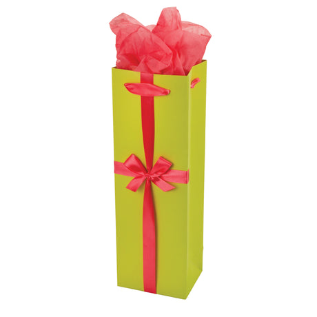 Party Present Single Bottle Wine Bag in Assorted Colors