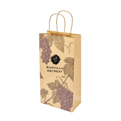 Cabernet Kraft Two Bottle Wine Bag with Handle