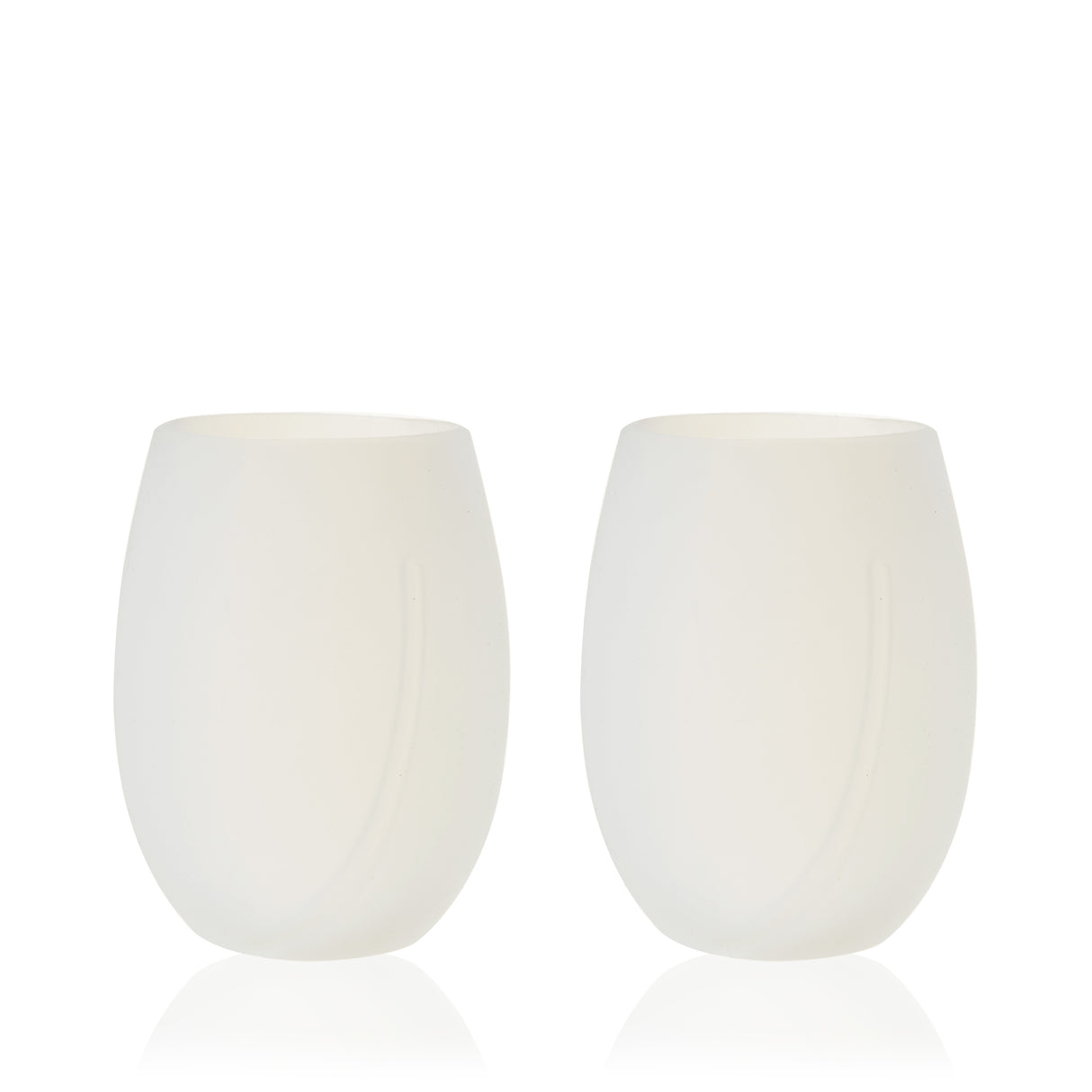 Flexi Aerating Silicone Wine Cups in White, Set of 2