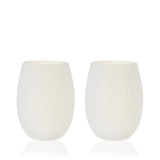 Flexi Aerating Silicone Wine Cups in White, Set of 2