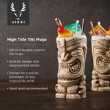 Pacific High Tide Tiki Mugs, Set of 2