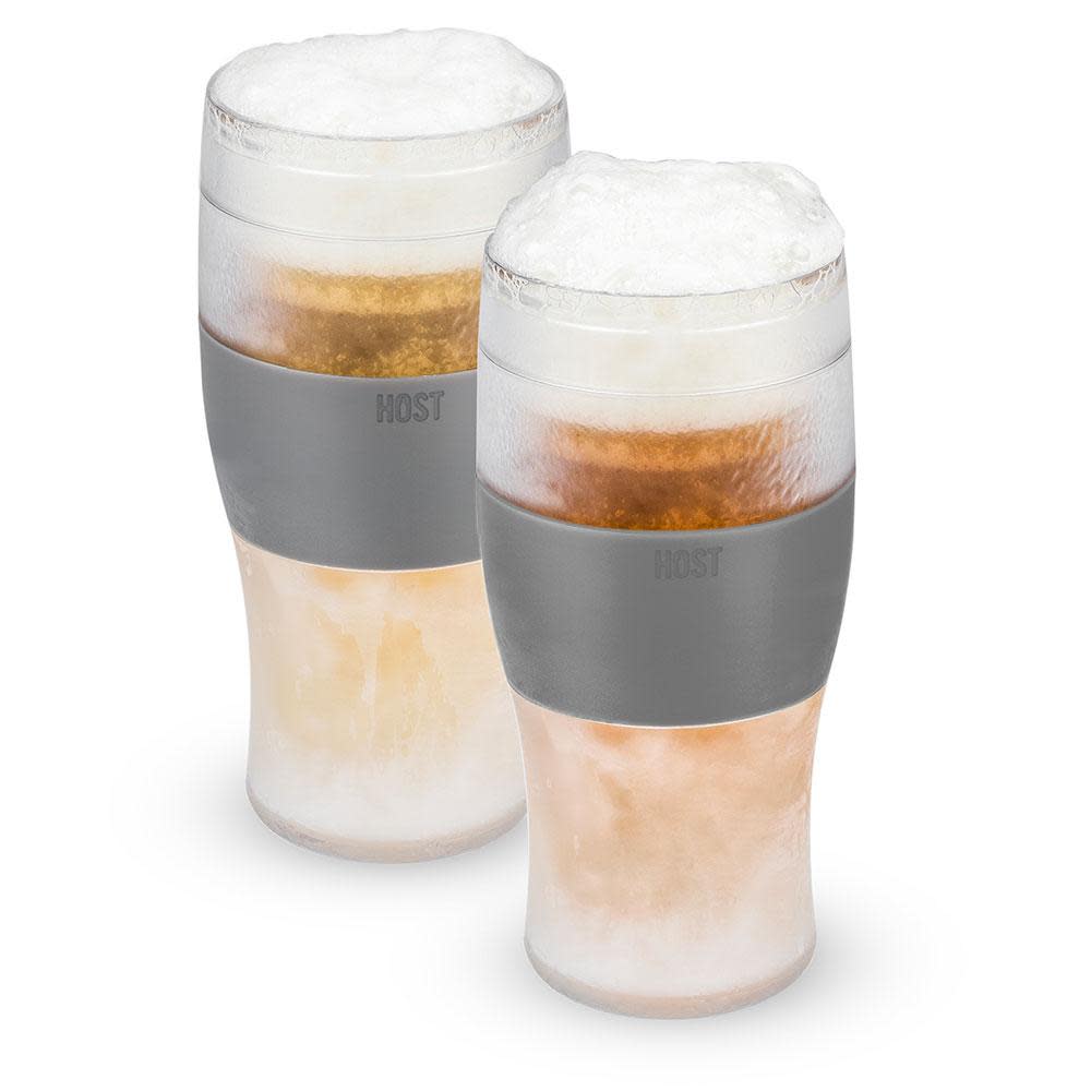 Beer FREEZE Cooling Cup in Gray, Set of 2