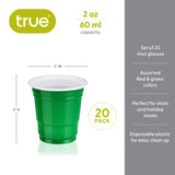 Party 2 oz Lil Jollys Mini Plastic Shot Cups, Set of 20