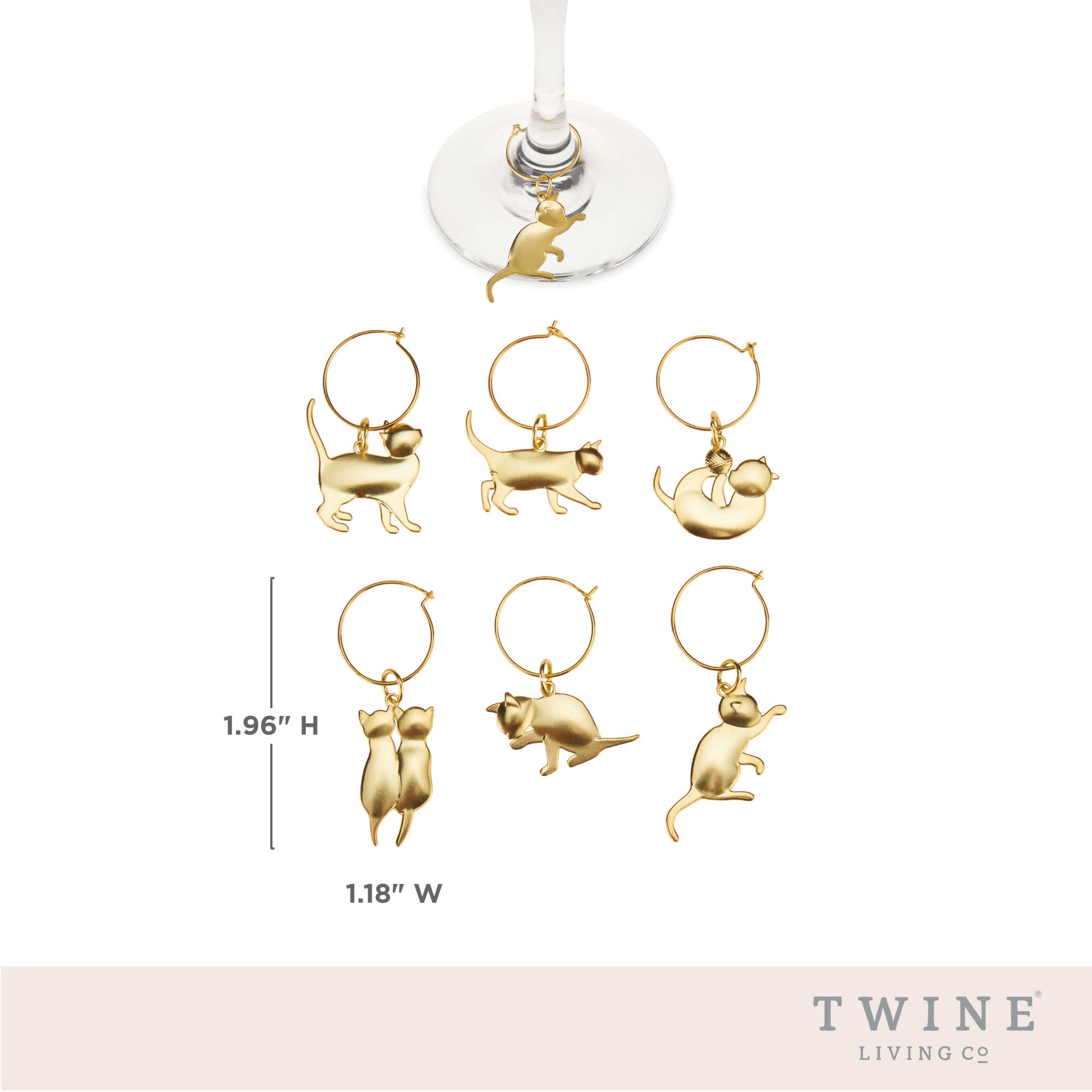Twine Cat Wine Charms - Thumbnail 3
