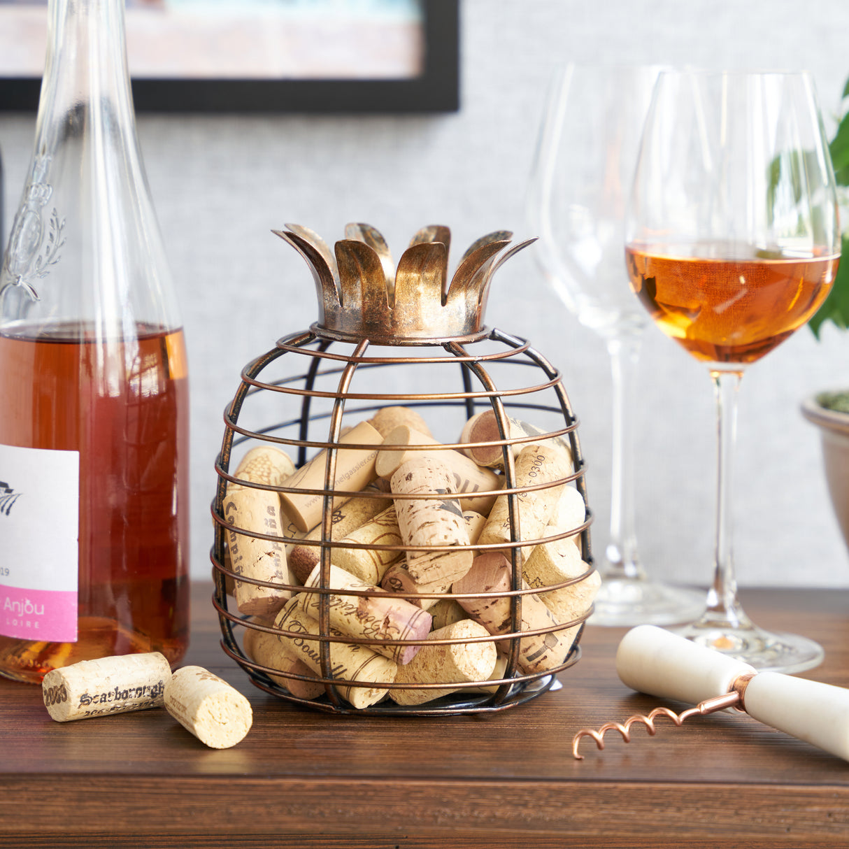 Juicy Pineapple Cork Holder Display