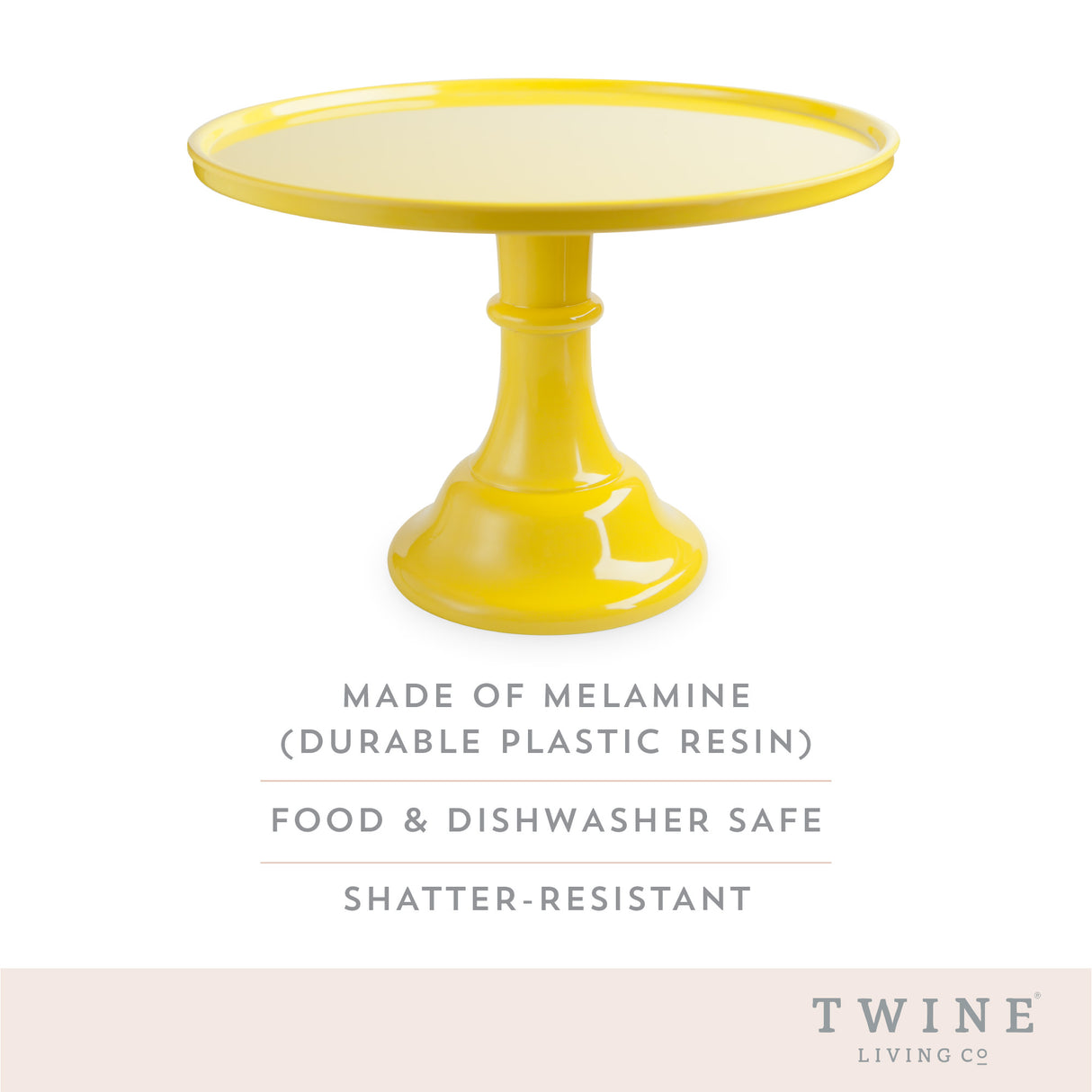 Melamine Cake Stand in Yellow