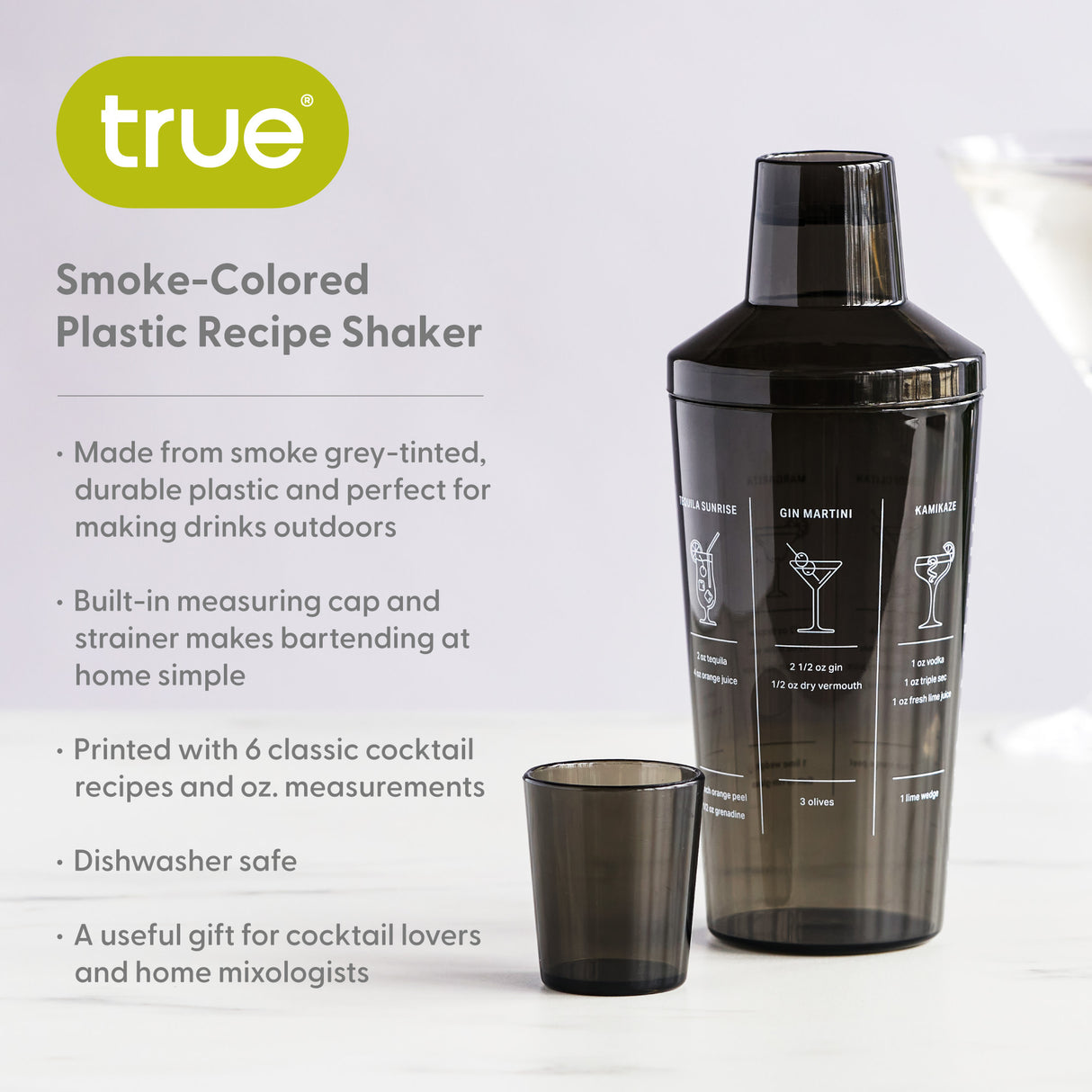 Recipe Plastic Cocktail Shaker in Smoke