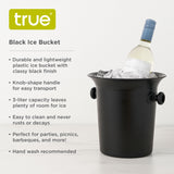 Plastic Wine Bottle Ice Bucket in Black