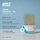 Wine FREEZE XL Cooling Cup in Marble, Set of 2