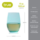 Vino Stemless Wine Glasses in Assorted Colors, Set of 4