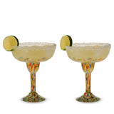 Segunda Vida Artistico Recycled Margarita Glasses, Set of 2