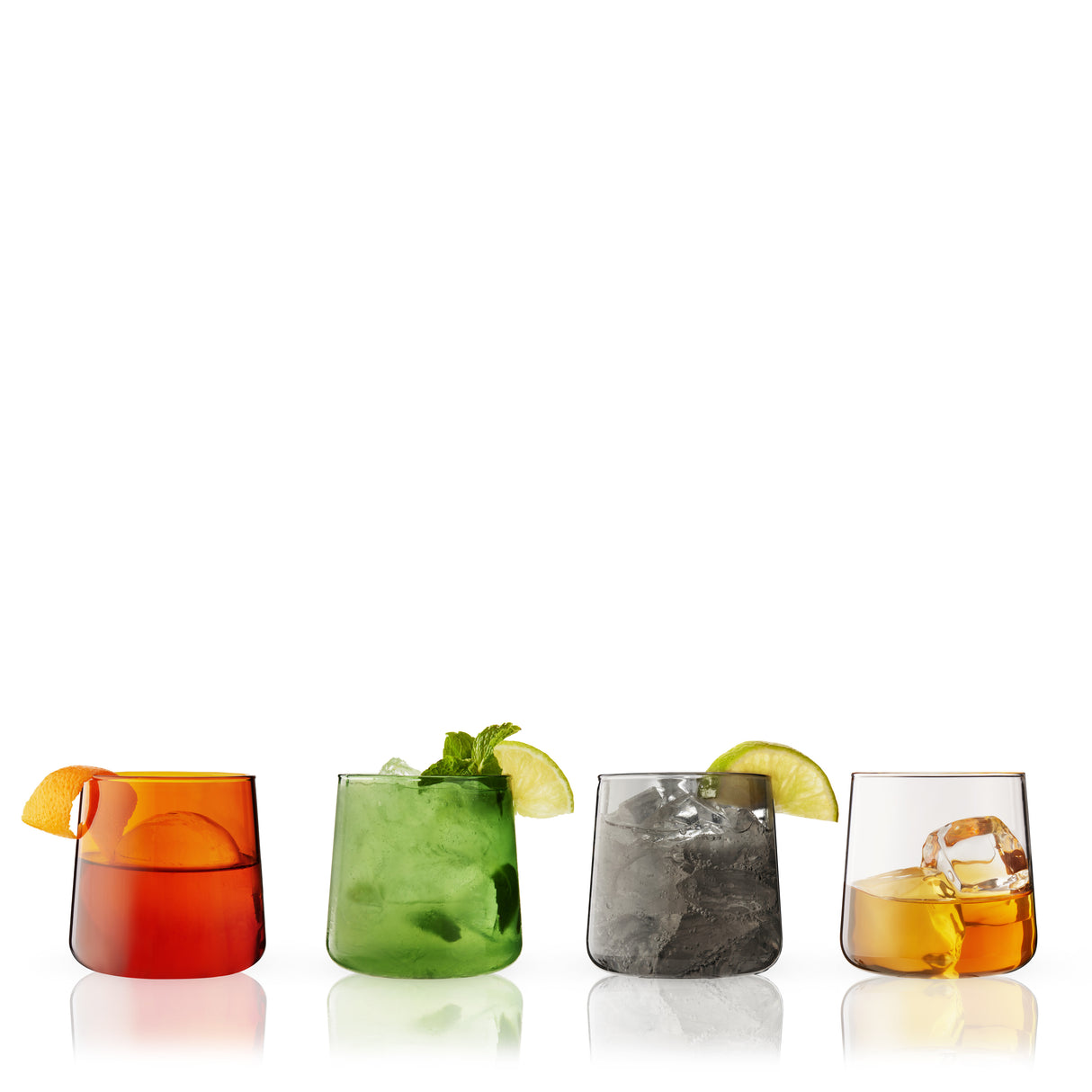 Aurora Cocktail Tumblers in Assorted Colors, Set of 4