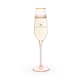 Rose Crystal Champagne Flutes, Set of 2