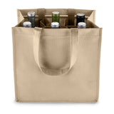 6-Bottle Non-Woven Tote in Beige