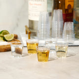 Party 1 oz Plastic Shot Glasses in Clear, Set of 50