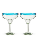 Segunda Vida Primavera Recycled Margarita Glasses, Set of 2