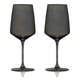 Reserve Nouveau Crystal Wine Glasses in Smoke, Set of 2