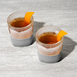 Glass FREEZE Whiskey Cooling Cup in Gray, Set of 2