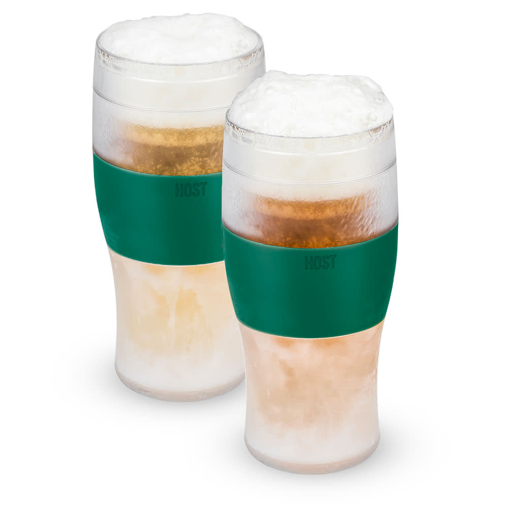 Beer FREEZE Cooling Cup in Green, Set of 2