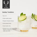 Deco Gatsby Tumblers, Set of 2