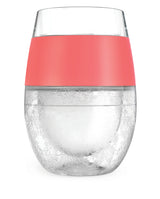 Wine FREEZE Cooling Cup in Coral, Set of 2