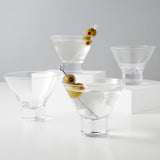 Raye Crystal Heavy Base Martini Glasses, Set of 4