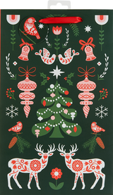 Scandinavian Holiday Two Bottle Wine Bag