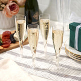 Party Plastic Champagne Flutes in Clear, 12ct