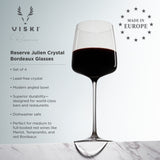 Reserve Julien Crystal Bordeaux Glasses, Set of 4