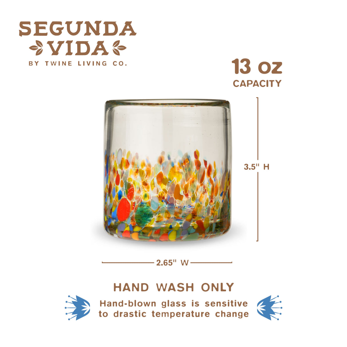 Segunda Vida Artistico Recycled Tumblers, Set of 2