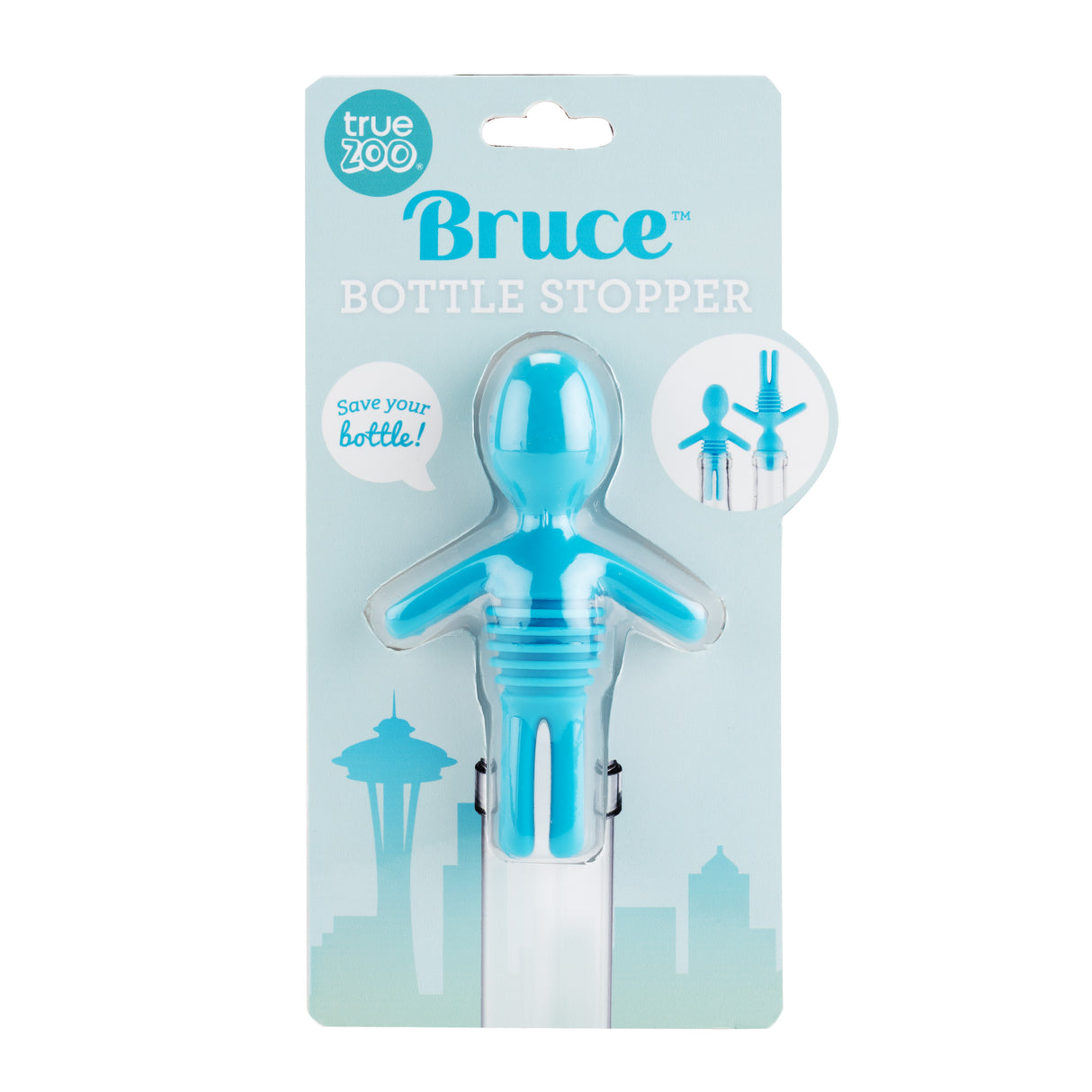 TrueZoo Bruce Silicone Bottle Stop, CDU 12ct