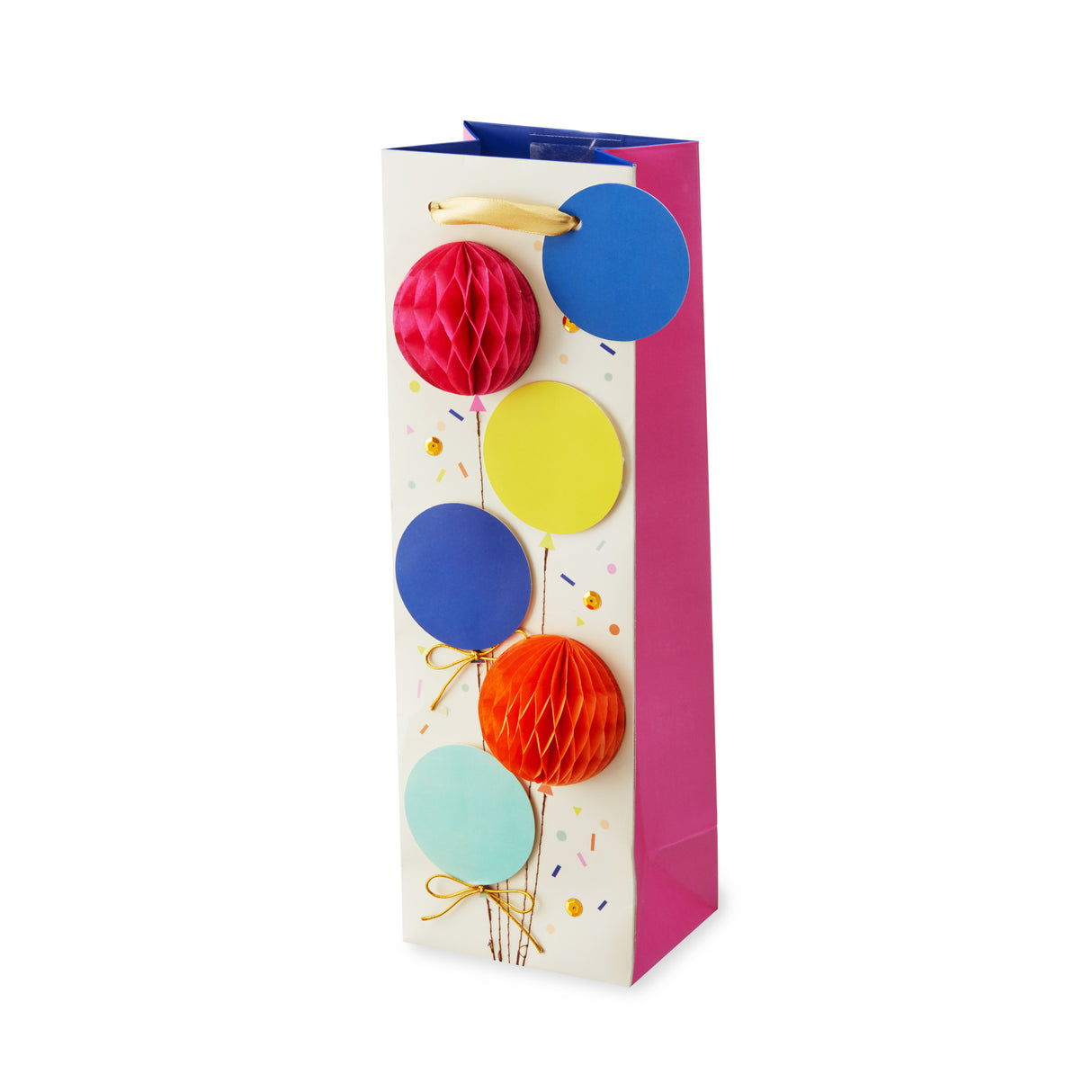 Honeycomb Balloons Single Bottle Wine Bag