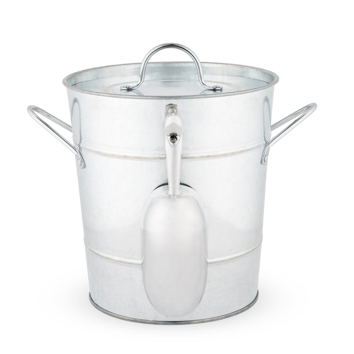 Galvanized Metal Ice Bucket with Scoop