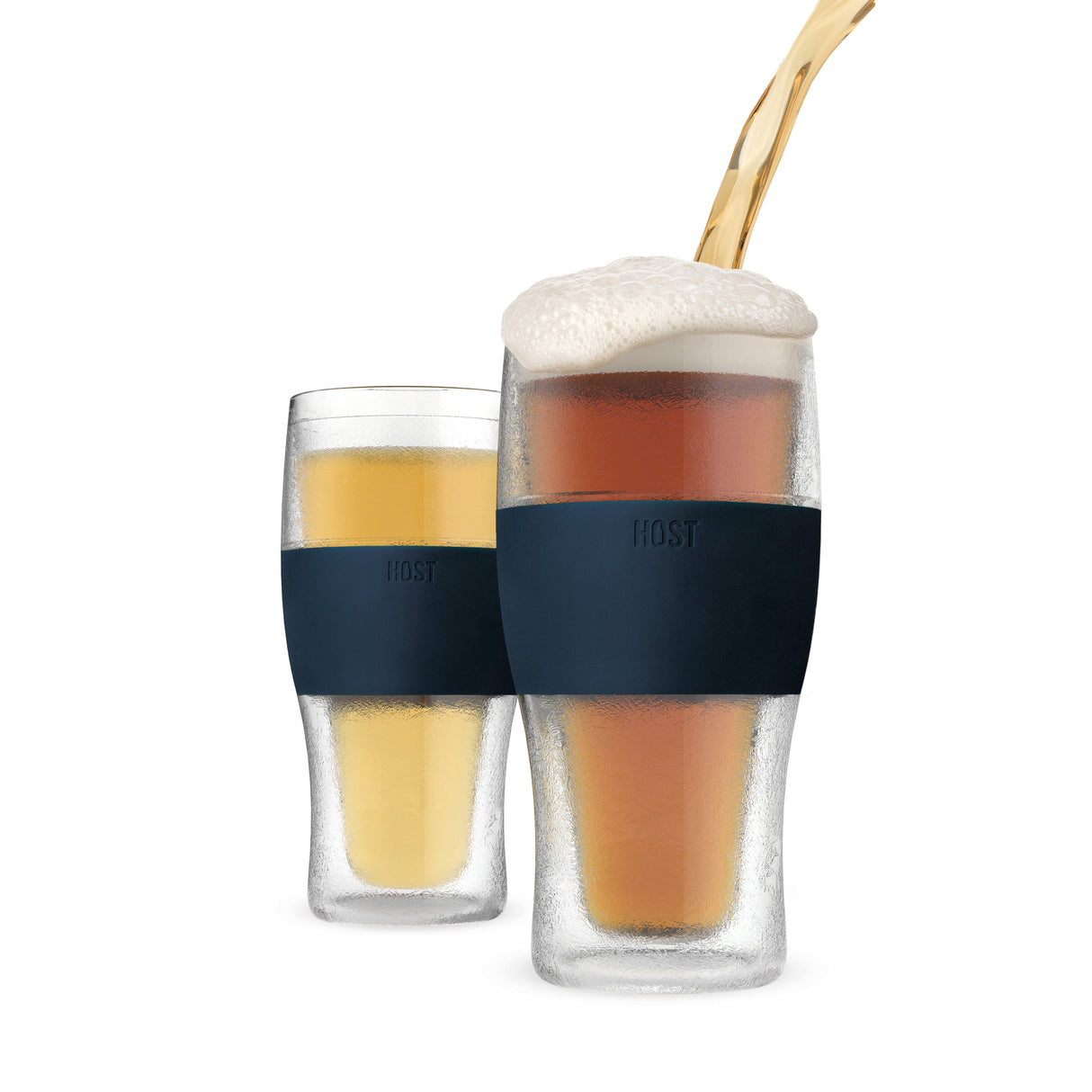 Beer FREEZE Cooling Cup in Varsity Blue, Set of 2