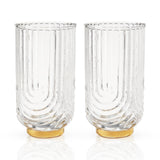 Deco Gatsby Highball Glasses, Set of 2