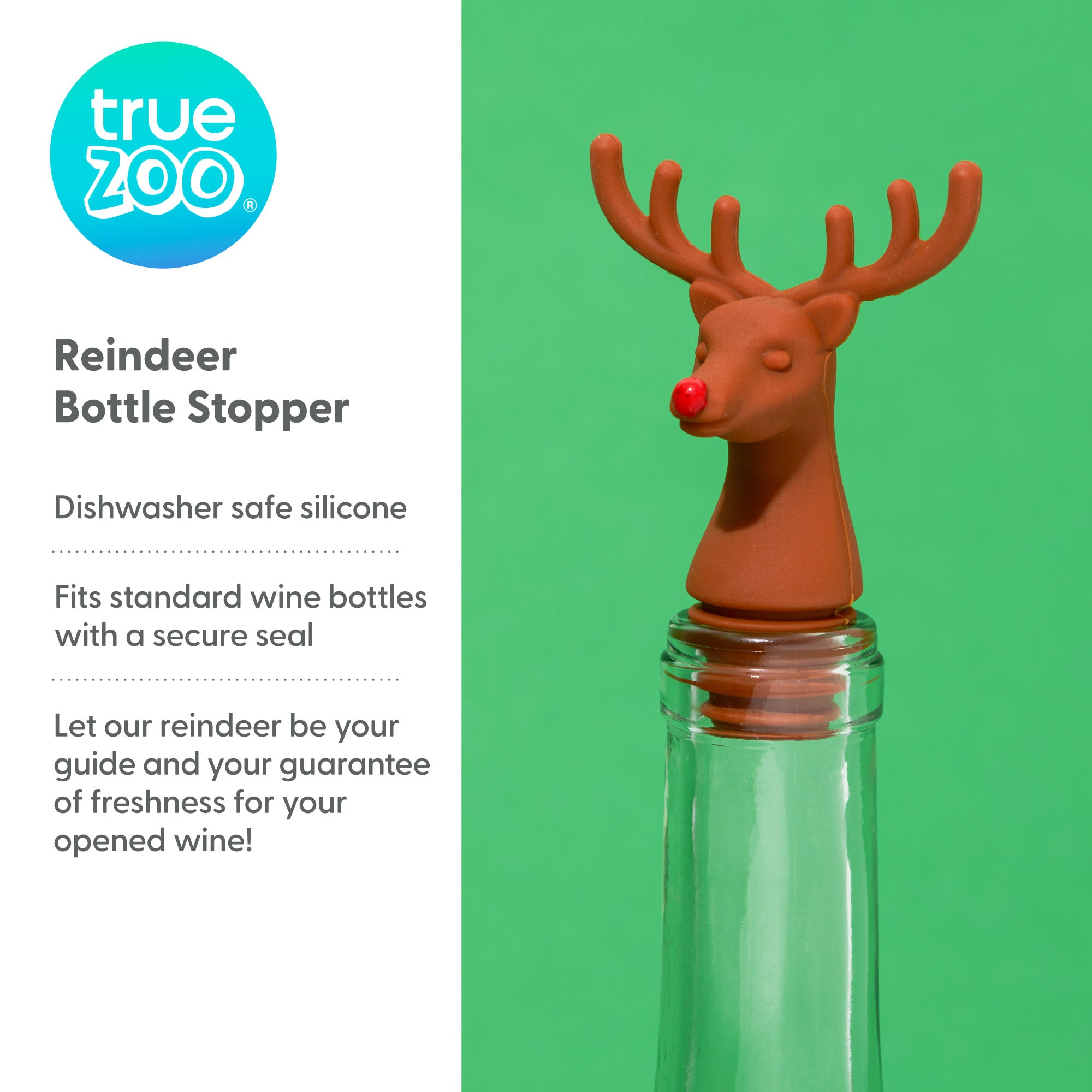 TrueZoo Reindeer Bottle Stopper - Thumbnail 2