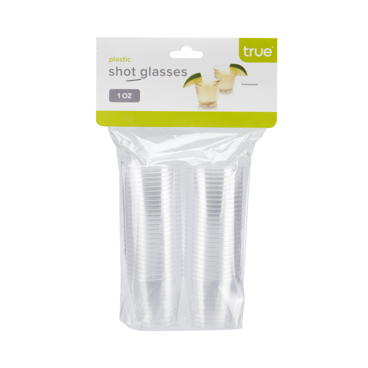 Party 1 oz Plastic Shot Glasses in Clear, Set of 50