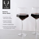 Seneca Crystal Wine Glasses, Set of 2