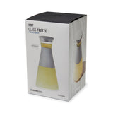 Glass FREEZE Carafe with Lid in Gray