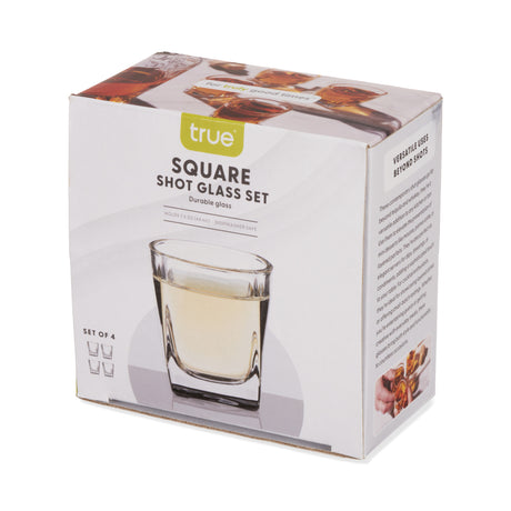 Square 1.5 oz Shot Glasses, Set of 4